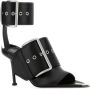 Alexander mcqueen Zwarte leren Slash sandalen hakhoogte 9 cm Black Dames - Thumbnail 2