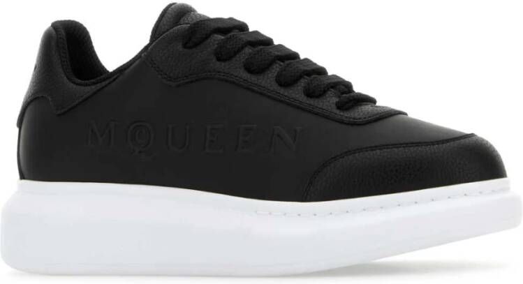 Alexander McQueen Zwarte Leren Sneakers met Hak