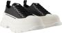 Alexander McQueen Zwarte leren sneakers Tread Slick - Thumbnail 2