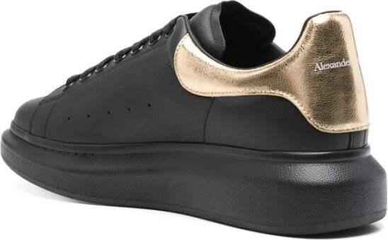 Alexander McQueen Zwarte Leren Veterschoen Sneaker