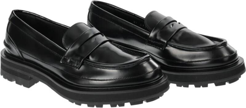alexander mcqueen Zwarte Loafers Regular Fit Geschikt voor Alle Temperaturen 100% Leer Black Heren