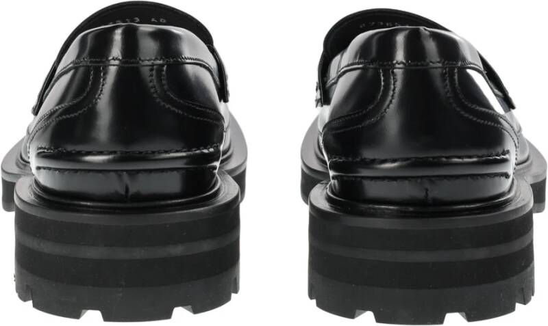 alexander mcqueen Zwarte Loafers Regular Fit Geschikt voor Alle Temperaturen 100% Leer Black Heren