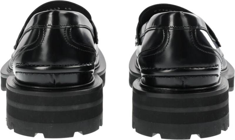 alexander mcqueen Zwarte Loafers Regular Fit Geschikt voor Alle Temperaturen 100% Leer Black Heren