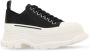 Alexander McQueen Zwarte Nappa Leren Tread Slick Sneakers - Thumbnail 2