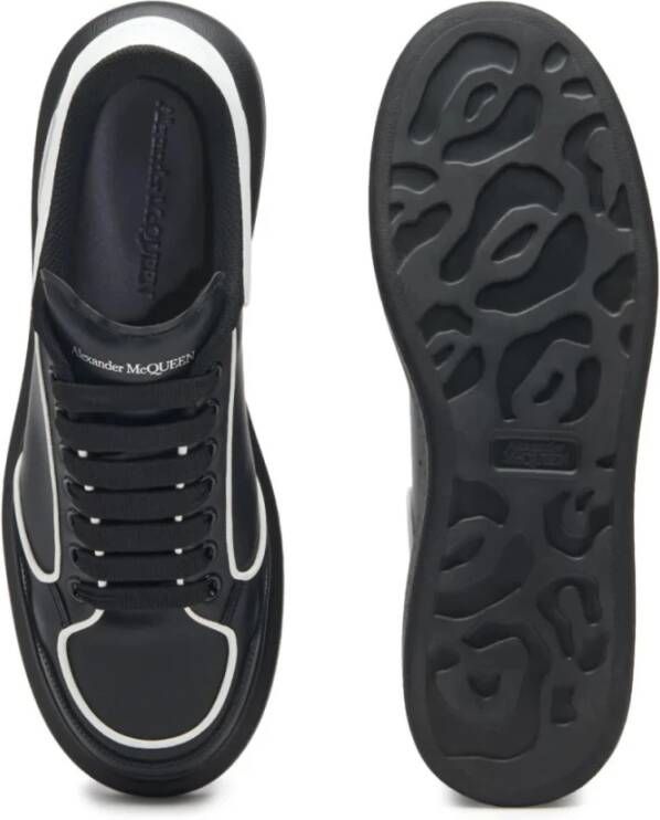 alexander mcqueen Zwarte Oversized Retro Sneakers Black Heren