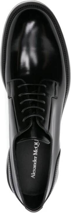 alexander mcqueen Zwarte platte schoenen klassieke stijl Black Heren