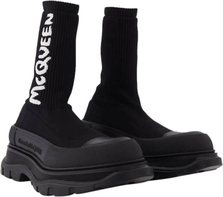 Alexander McQueen Zwarte Soklaarzen met Plateauzool