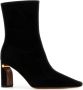 Alexander McQueen Zwarte Stoffen Enkellaarzen 8cm Hak - Thumbnail 2