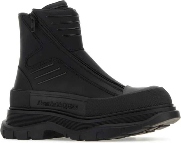 alexander mcqueen Zwarte Tread Slick Enkellaarzen Black Heren