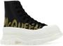 Alexander McQueen Zwarte leren Tread Slick sneakers - Thumbnail 2