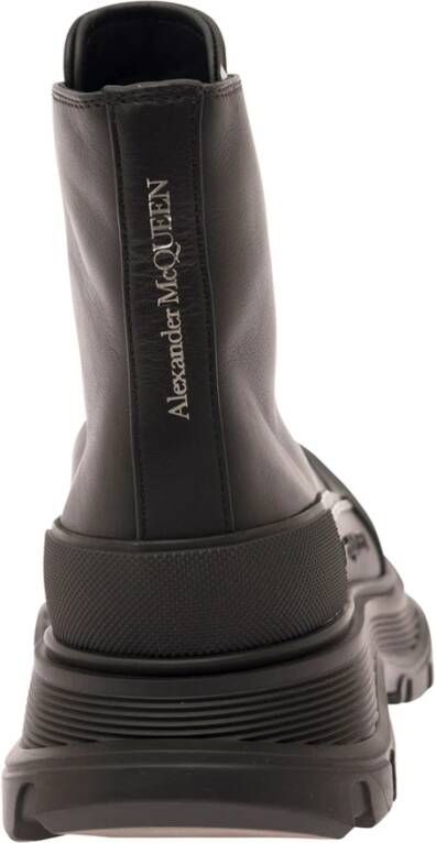 alexander mcqueen Zwarte Tread Slick Zip Laarzen Zwart Dames