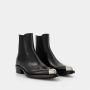 Alexander mcqueen Zwarte Zilveren Leren Boxcar Laarzen Black Dames - Thumbnail 2
