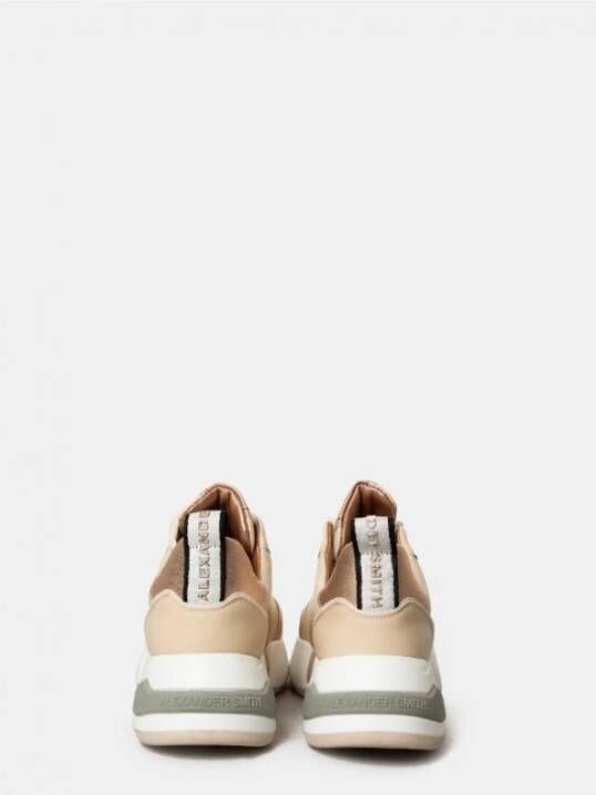 Alexander Smith Beige Marmer Sneakers met 5cm Hak