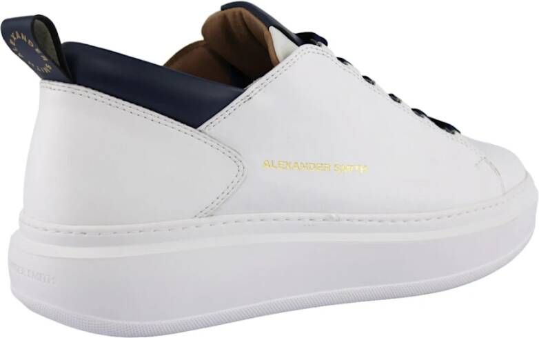 Alexander Smith Blauw en witte sneakers White Heren