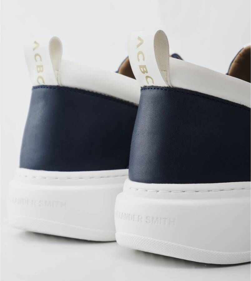 Alexander Smith Blauw Wit Wembley Eco Sneakers Blue Heren