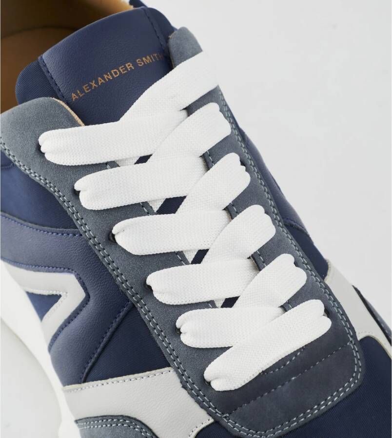 Alexander Smith Blauwe Runner Sneakers Sportieve Stijl Blue Heren