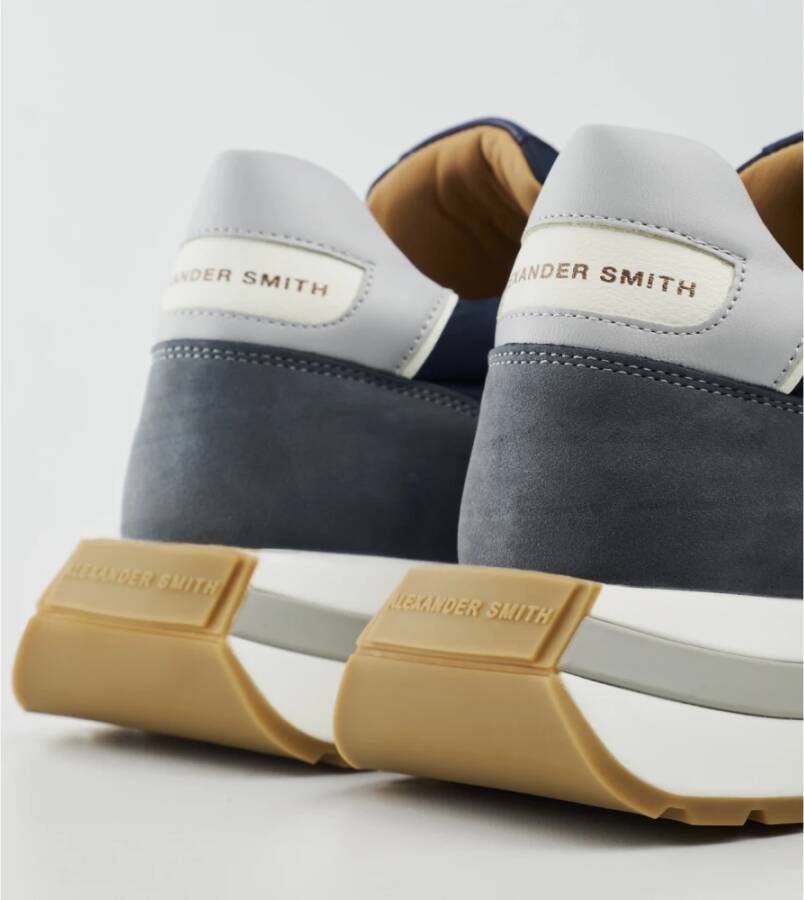 Alexander Smith Blauwe Runner Sneakers Sportieve Stijl Blue Heren