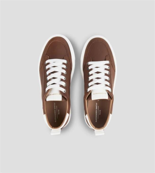 Alexander Smith Bond Cognac Wit Leren Sneakers