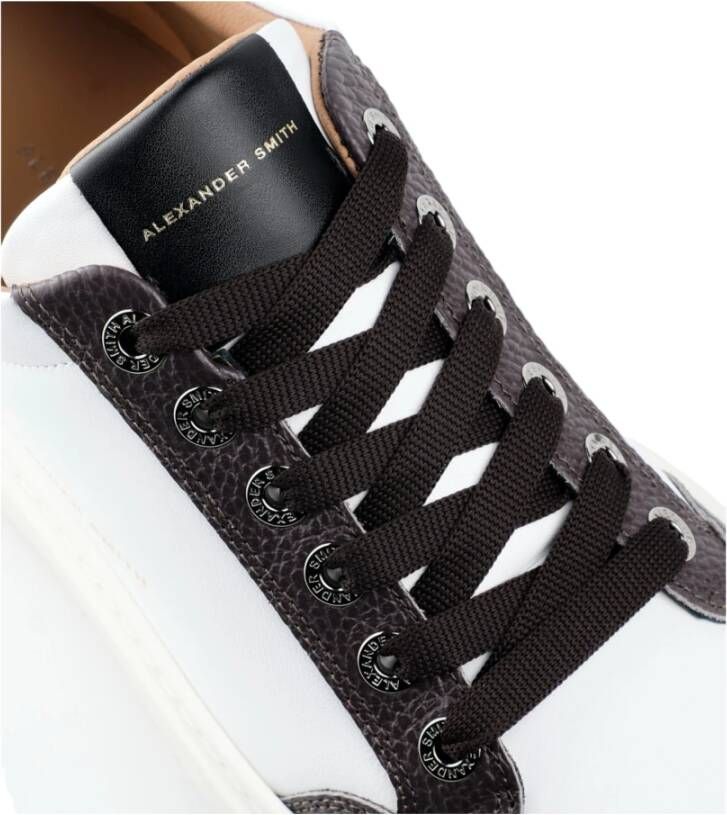 Alexander Smith Bond Man Sneaker Donkerbruin Wit White Heren