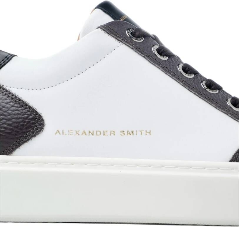 Alexander Smith Bond Man Sneaker Donkerbruin Wit White Heren