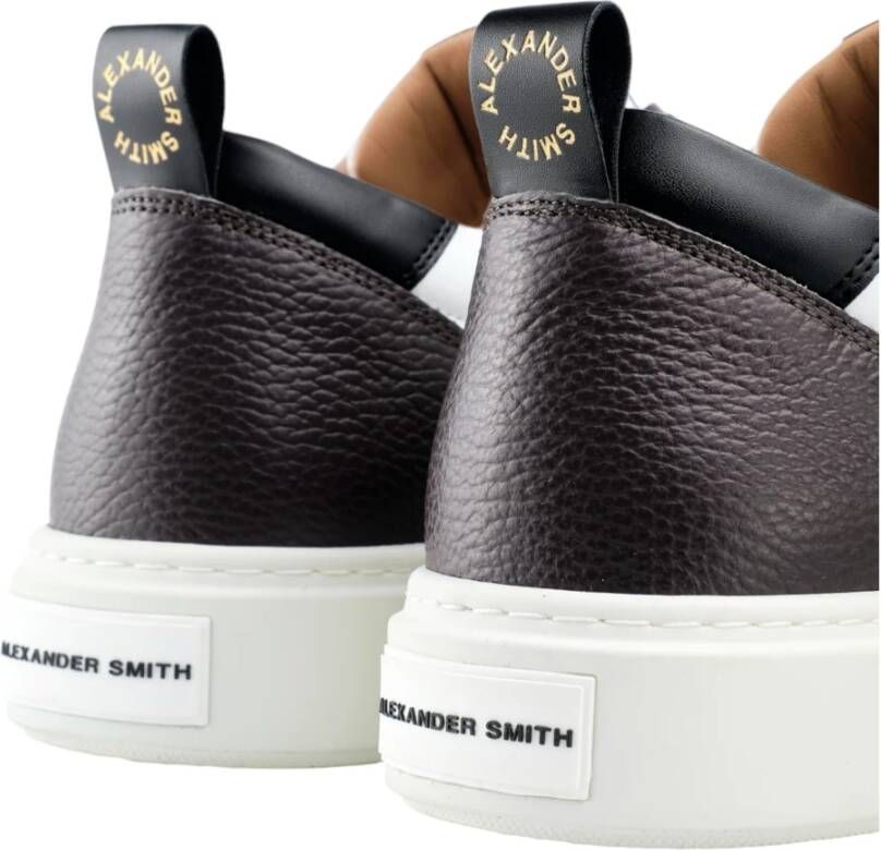 Alexander Smith Bond Man Sneaker Donkerbruin Wit White Heren