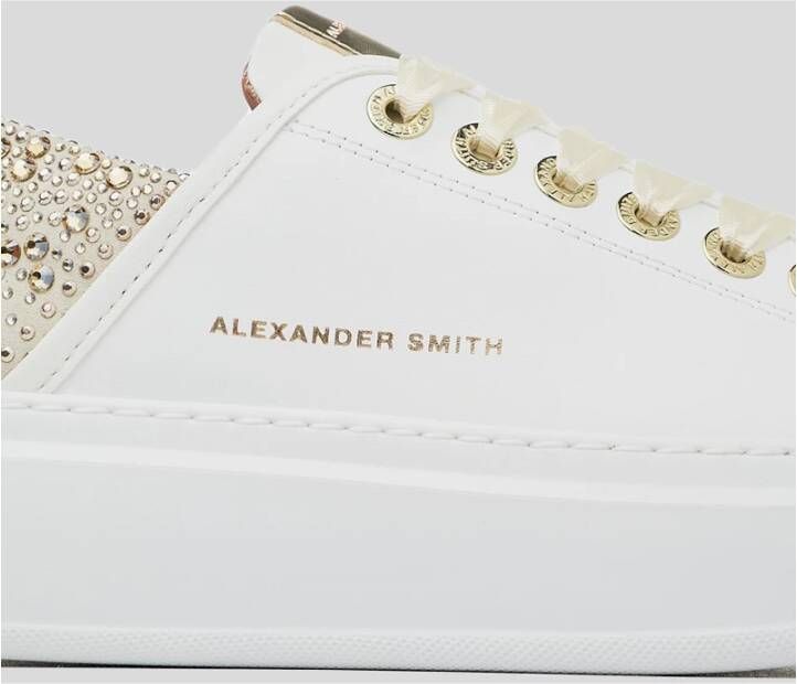 Alexander Smith Casual Sneakers Wit Goud White Dames