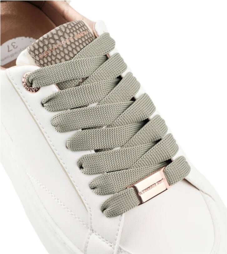 Alexander Smith Eco Greenwich White Military Sneaker White Dames