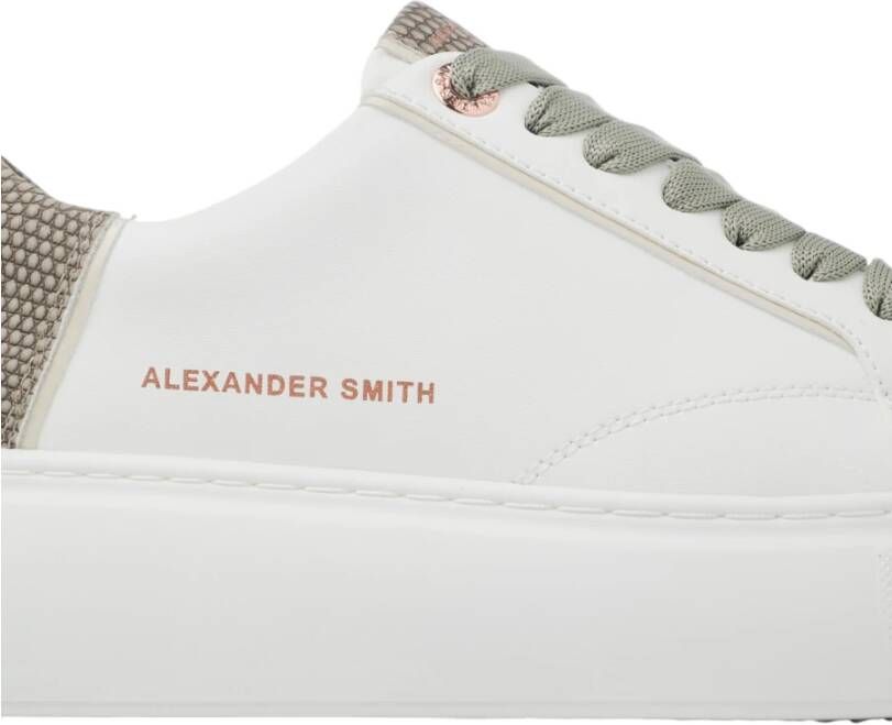 Alexander Smith Eco Greenwich White Military Sneaker White Dames