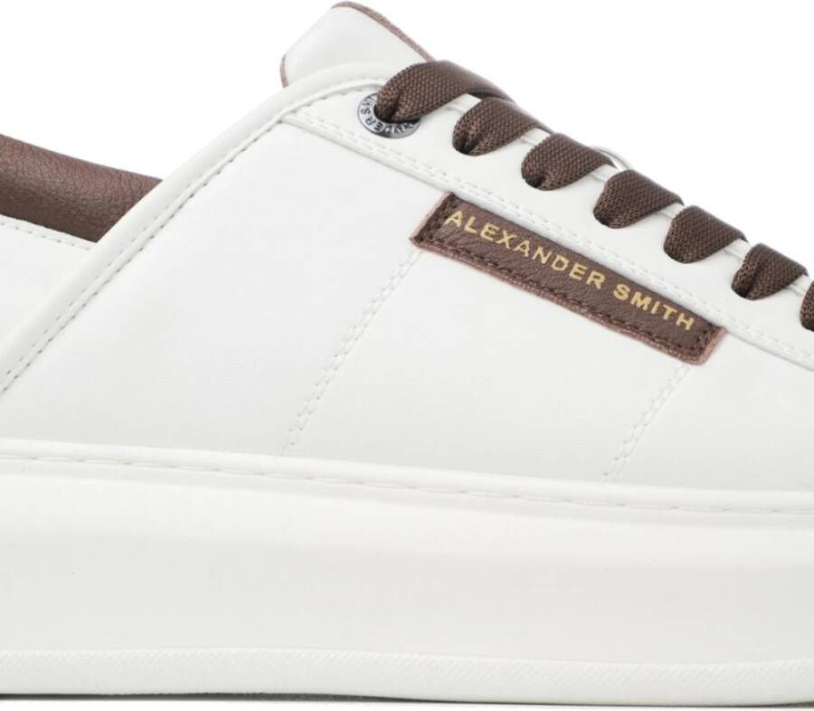 Alexander Smith Eco Wembley Heren Sneaker Wit Bruin Wit Heren