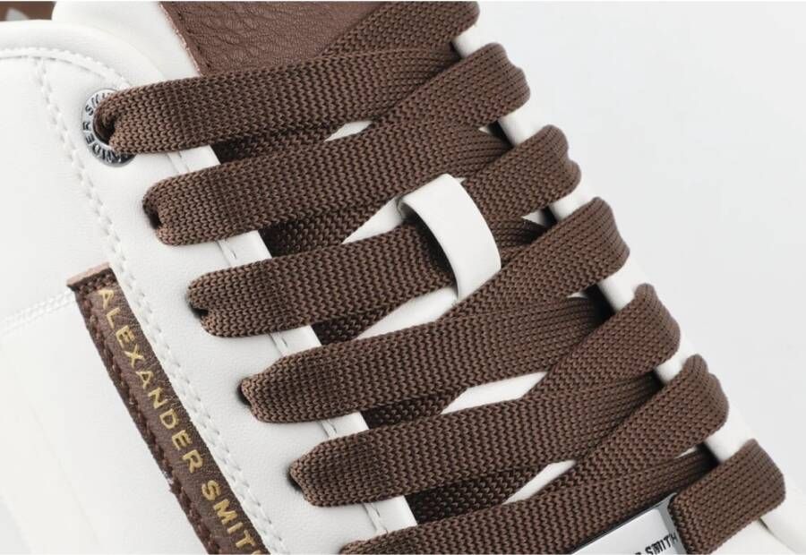 Alexander Smith Eco-Wembley Wit Bruin Sneakers Wit Heren