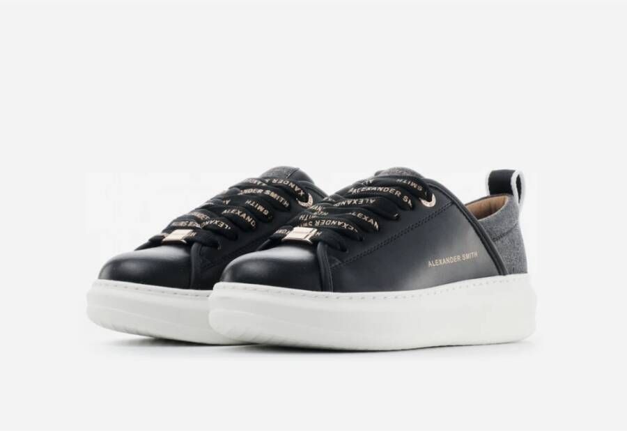 Alexander Smith Eco-Wembley Zwarte Dames Sneakers Zwart Dames