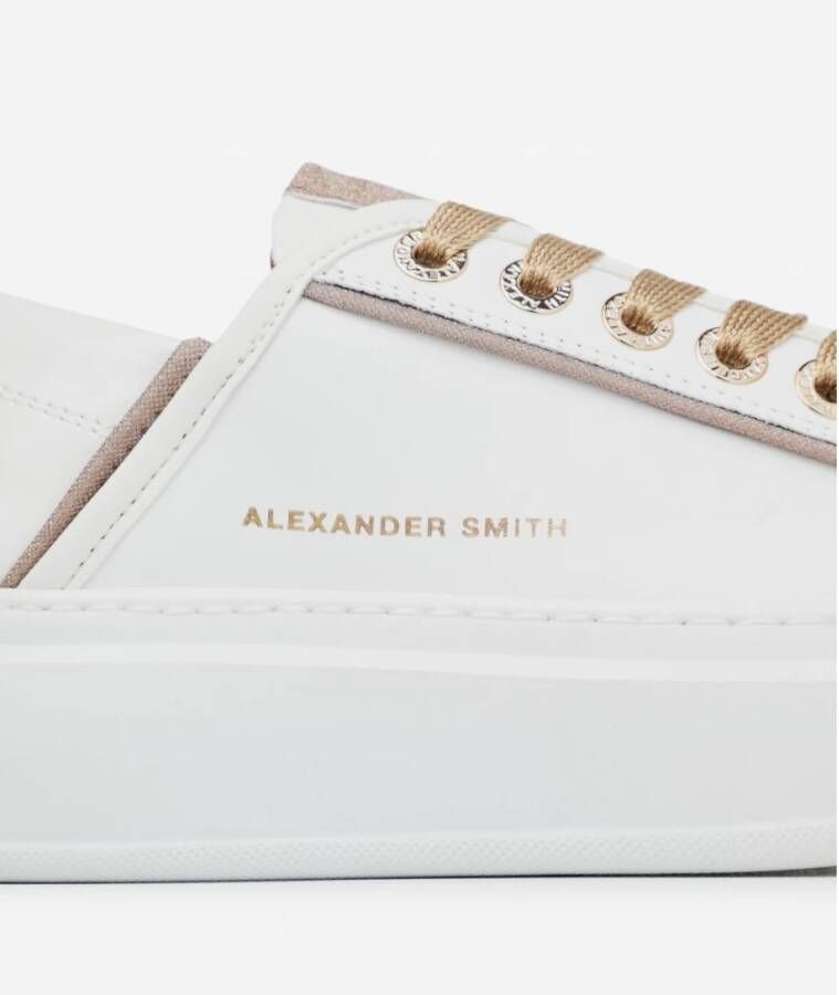 Alexander Smith Glitterige Lage Sneakers Wembley Wit