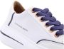 Alexander Smith Witte leren sneakers met blauwe details White - Thumbnail 15