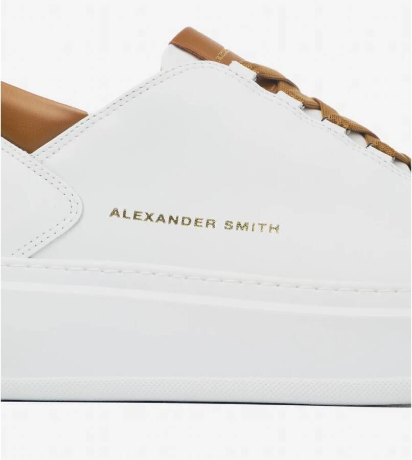 Alexander Smith Hoge zool leren sneaker White Heren