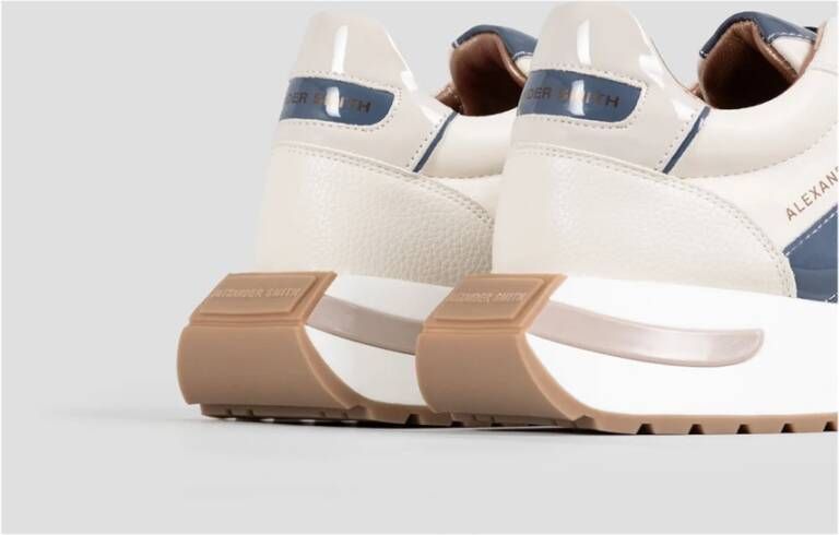 Alexander Smith Ivory Light Blue Runner Sneakers White Dames
