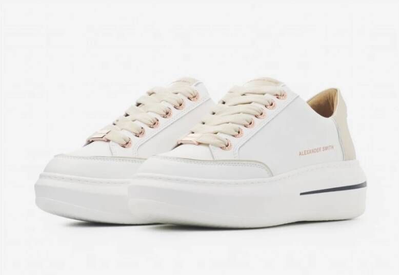 Alexander Smith Wit Goud Lancaster Sneakers White Dames