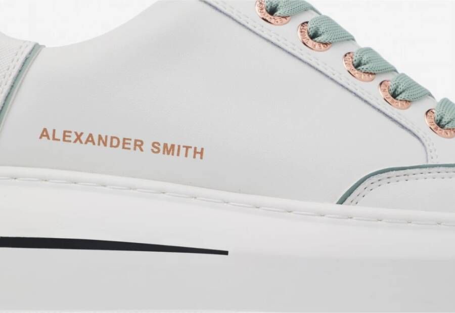 Alexander Smith Wit Licht Groen Lancaster Sneakers White Dames