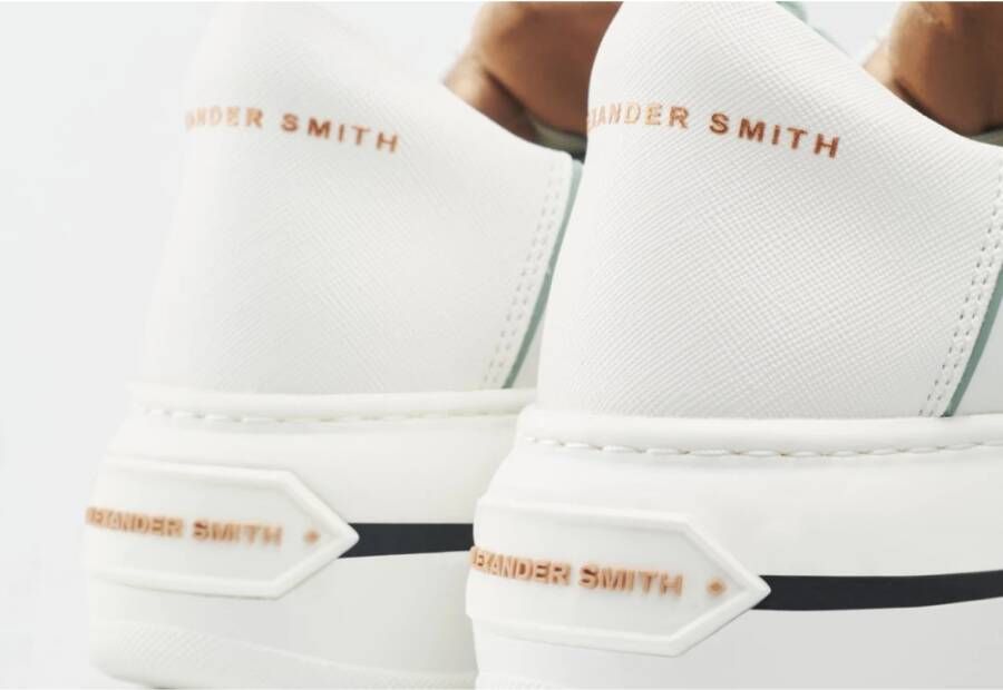 Alexander Smith Wit Licht Groen Lancaster Sneakers White Dames