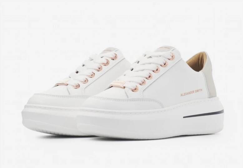 Alexander Smith Lancaster Wit Zilver Sneakers White Dames