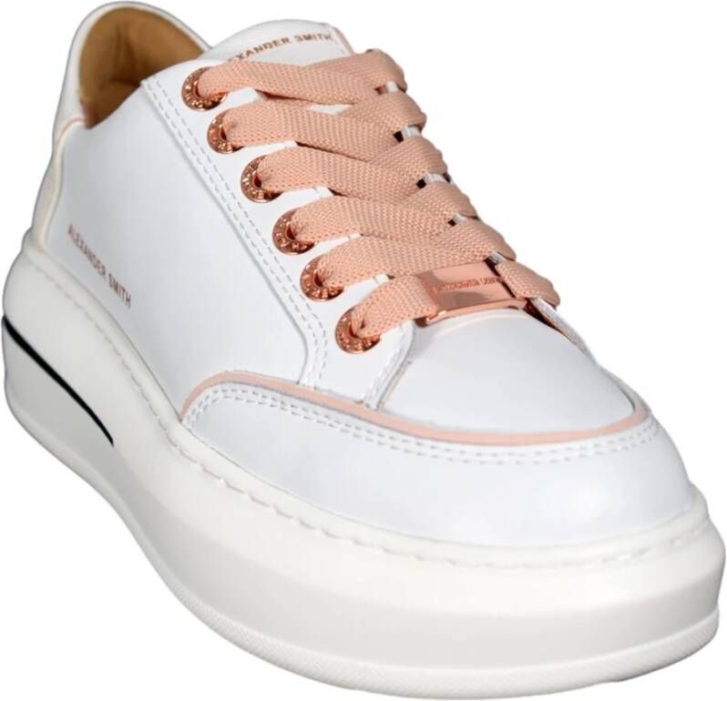 Alexander Smith Lancaster Woman LSW 1948 Sneakers Wit Roze White Dames