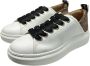 Alexander Smith Leren Sneaker met Logo Detail White Dames - Thumbnail 3