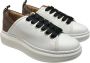 Alexander Smith Leren Sneaker met Logo Detail White Dames - Thumbnail 4