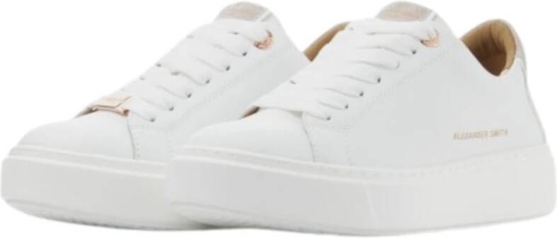 Alexander Smith London Wit Roze Sneakers White Dames