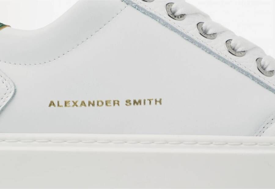 Alexander Smith Luxe Wit Groen Street Sneakers White Heren