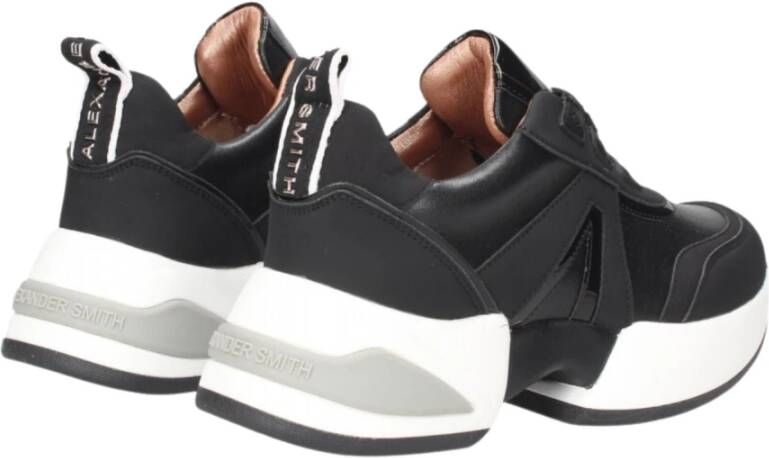 Alexander Smith Marble Eco-Leren Hoge Sneakers Zwart Dames