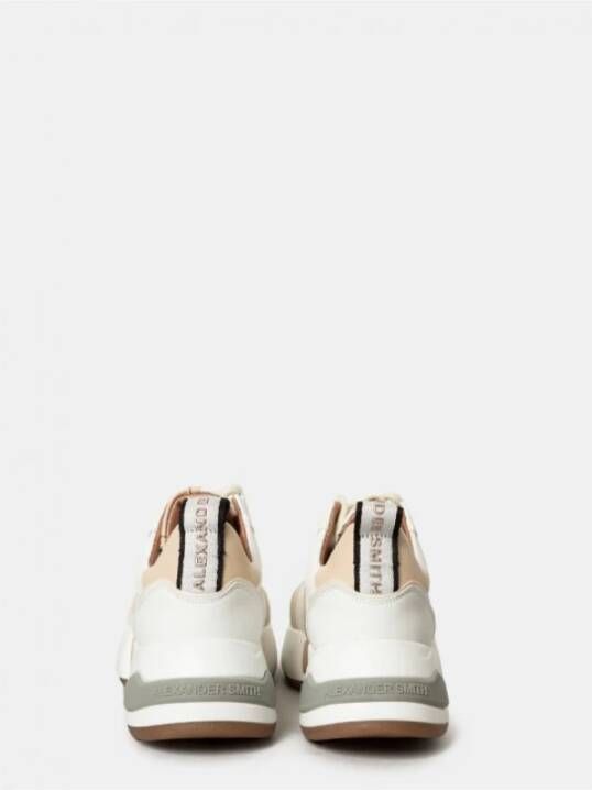 Alexander Smith Marmer Sneakers in Wit Beige Leer