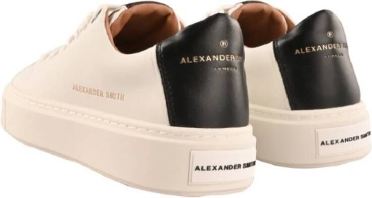 Alexander Smith Minimalistische Leren Modieuze Sneakers White Heren