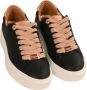 Alexander Smith Zwarte leren vetersneakers met koperen accenten Zwart - Thumbnail 6