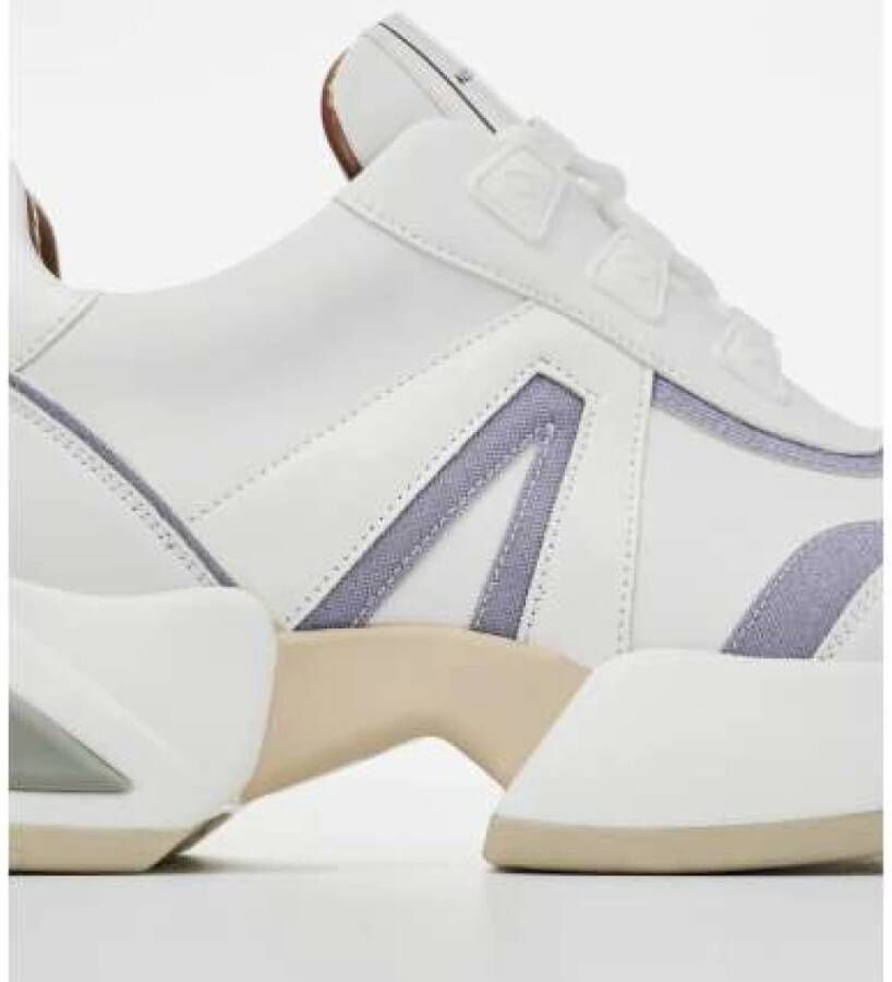 Alexander Smith Moderne Marmer Sneaker in Wit en Avion Beige Heren