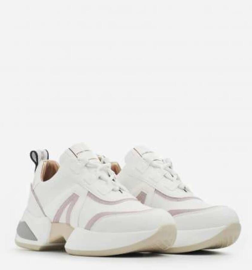 Alexander Smith Moderne Marmer Sneaker in Wit en Roze White Heren